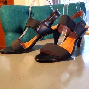 Calvin Klein womens Black Strappy Heels Size 9.5